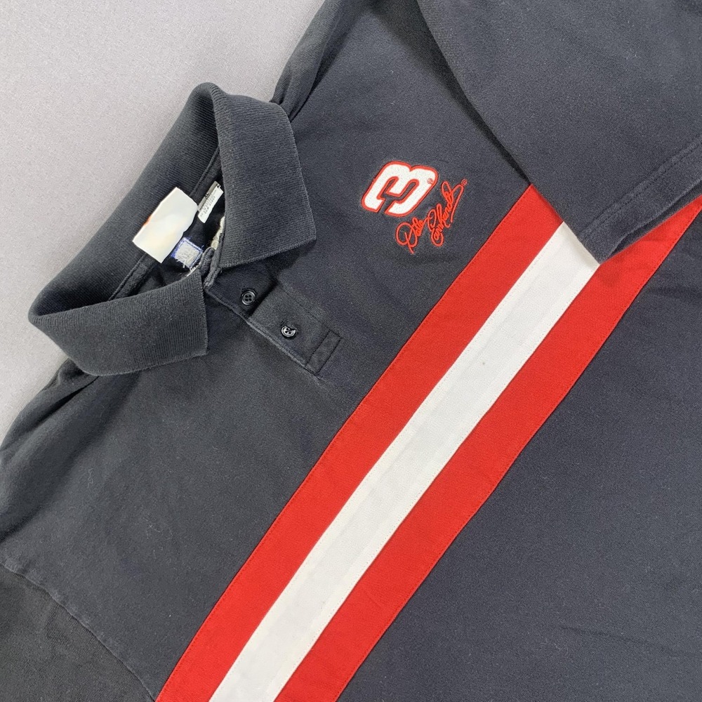 Dale Earnhardt Shirt Mens XL Black Polo NASCAR Racing Winners Circle Goodwrench